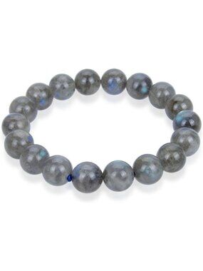 Natural Stretch Gemstone Bracelet 10mm Beads, Healing Crystal Chakra Jewelry